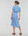 Kleidung Damen Maxikleider Vero Moda VMBUMPY SS CALF SHIRT DRESS NOOS Blau
