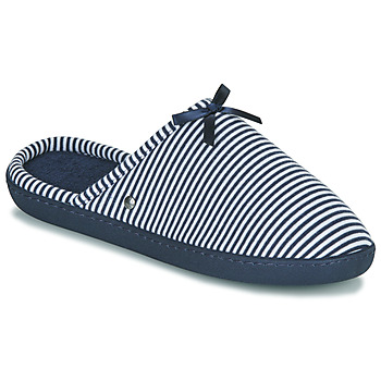 Schuhe Damen Hausschuhe Isotoner 97377 Weiß / Marineblau