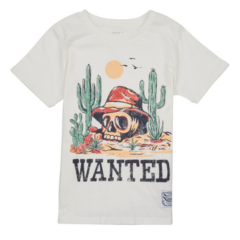 Kleidung Jungen T-Shirts Name it NKMLASSO SS TOP PS Weiß