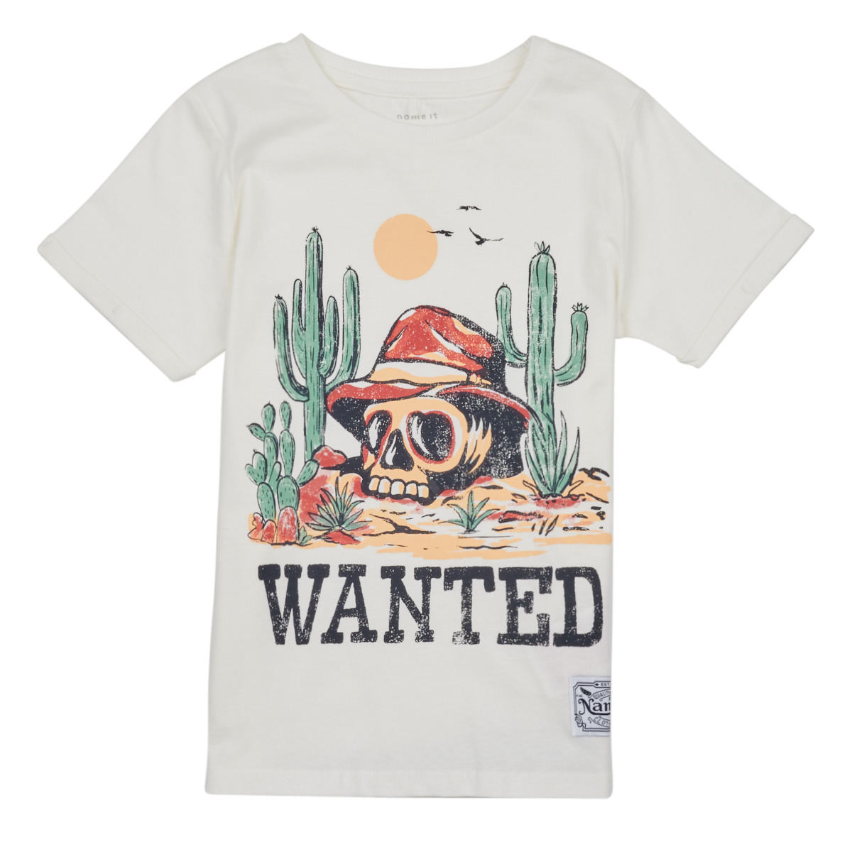 Kleidung Jungen T-Shirts Name it NKMLASSO SS TOP PS Weiß