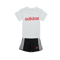 Kleidung Kinder Kleider & Outfits Adidas Sportswear I LIN CO T SET Weiß