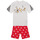 Kleidung Kinder Pyjamas/ Nachthemden Adidas Sportswear LK DY MM T SET Weiß / Rot