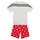 Kleidung Kinder Pyjamas/ Nachthemden Adidas Sportswear LK DY MM T SET Weiß / Rot
