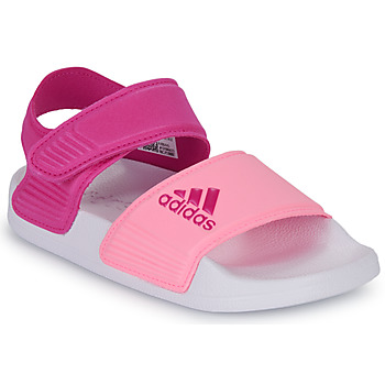 Schuhe Mädchen Sandalen / Sandaletten Adidas Sportswear ADILETTE SANDAL K Weiß