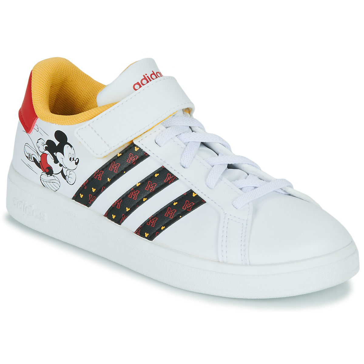 Schuhe Kinder Sneaker Low Adidas Sportswear GRAND COURT MICKEY Weiß