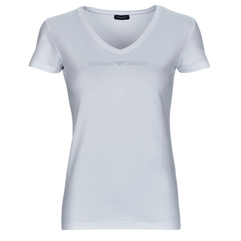 Kleidung Damen T-Shirts Emporio Armani T-SHIRT V NECK Weiß