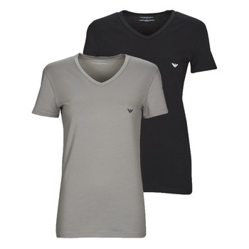 Abbigliamento Uomo T-shirt maniche corte Emporio Armani V NECK T-SHIRT SLIM FIT PACK X2 