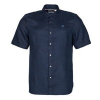Kleidung Herren Kurzärmelige Hemden Timberland SS Mill River Linen Shirt Slim Marineblau