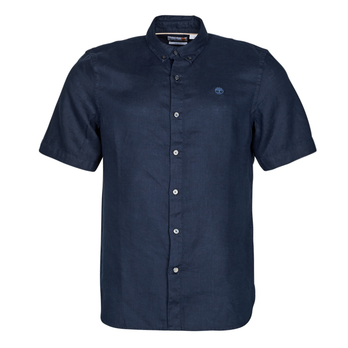 Kleidung Herren Kurzärmelige Hemden Timberland SS Mill River Linen Shirt Slim Marineblau