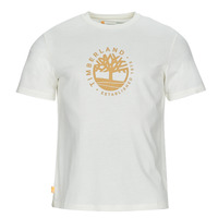 Kleidung Herren T-Shirts Timberland SS Refibra Logo Graphic Tee Regular Weiß