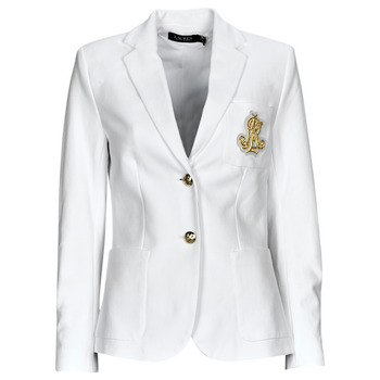 Kleidung Damen Jacken / Blazers Lauren Ralph Lauren ANFISA-LINED-JACKET Weiß