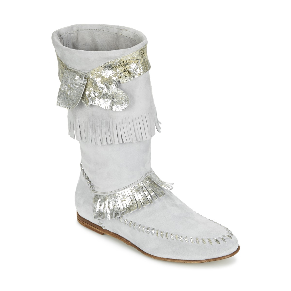 Schuhe Damen Klassische Stiefel Now MATELI Grau / Silber