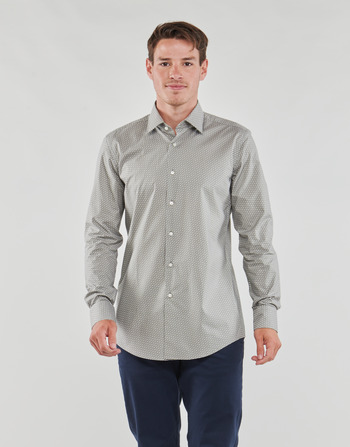 Kleidung Herren Langärmelige Hemden BOSS H-HANK-kent-C1-214 Khaki