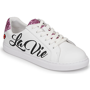 Schuhe Damen Sneaker Low Bons baisers de Paname SIMONE LA VIE EN ROSE Weiß
