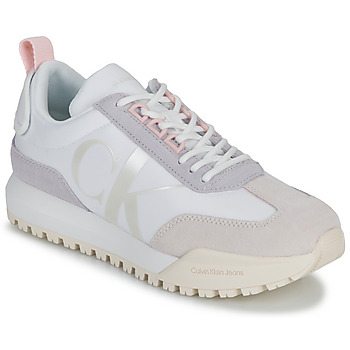 Chaussures Femme Baskets basses Calvin Klein Jeans TOOTHY RUNNER LACEUP MIX PEARL 