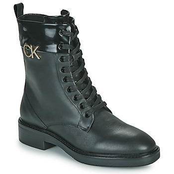 Chaussures Femme Boots Calvin Klein Jeans RUBBER SOLE COMBAT BOOT W/HW 