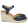 Schuhe Damen Leinen-Pantoletten mit gefloch Esprit 033EK1W306-400 Marineblau