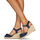 Schuhe Damen Leinen-Pantoletten mit gefloch Esprit 033EK1W306-400 Marineblau