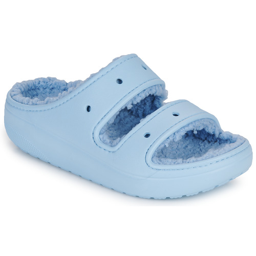Schuhe Damen Pantoffel Crocs Classic Cozzzy Sandal Blau