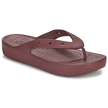 Schuhe Damen Zehensandalen Crocs Classic Platform Flip W Bordeaux