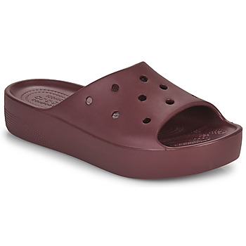 Schuhe Damen Pantoletten Crocs Classic Platform Slide Bordeaux