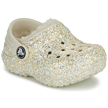 Schuhe Mädchen Pantoletten / Clogs Crocs Classic Lined Glitter Clog T Beige / Golden
