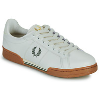 Schuhe Herren Sneaker Low Fred Perry B722 LEATHER Weiß / Braun,