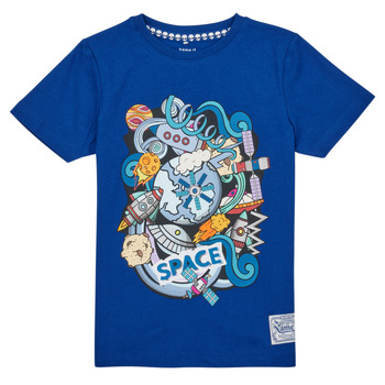 Kleidung Jungen T-Shirts Name it NKMNADIZA SS TOP PS Blau