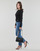 Abbigliamento Donna T-shirts a maniche lunghe Calvin Klein Jeans BADGE RIB BABY TEE LONG SLEEVE 
