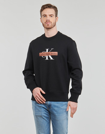 Kleidung Herren Sweatshirts Calvin Klein Jeans MONOLOGO STENCIL CREW NECK    
