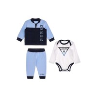 Kleidung Jungen Kleider & Outfits Guess MID ORGANIC COTON Marineblau / Blau