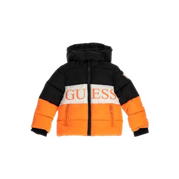 Kleidung Kinder Daunenjacken Guess N3BL02 Orange / Marineblau