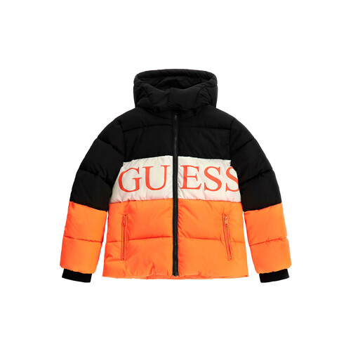 Kleidung Kinder Daunenjacken Guess L3BL02 Orange / Marineblau