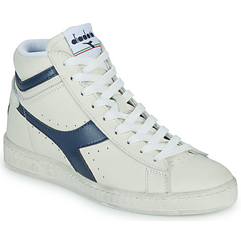 Schuhe Sneaker High Diadora GAME L HIGH WAXED Weiß / Marineblau