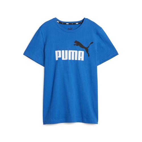 Puma ESS+ 2 COL LOGO B Kind Kleidung CHF T-Shirts Blau - TEE