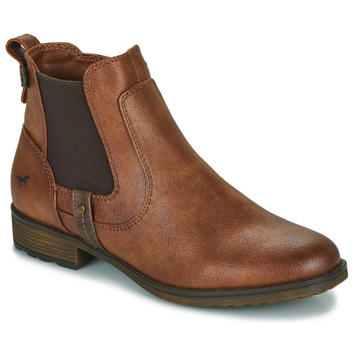 Schuhe Damen Boots Mustang 1265522 Kognac
