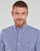 Kleidung Herren Langärmelige Hemden Polo Ralph Lauren CHEMISE AJUSTEE EN POPLINE DE COTON COL BOUTONNE Marineblau / Weiß