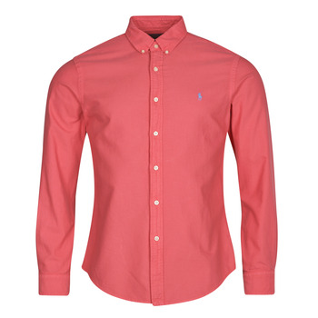 Kleidung Herren Langärmelige Hemden Polo Ralph Lauren CHEMISE AJUSTEE SLIM FIT EN OXFORD LEGER Rot