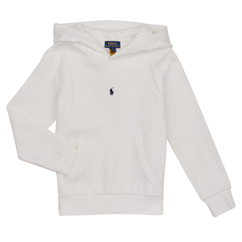 Kleidung Jungen Sweatshirts Polo Ralph Lauren LS HOODIE M2-KNIT SHIRTS-SWEATSHIRT Weiß