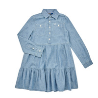 Kleidung Mädchen Kurze Kleider Polo Ralph Lauren SHIRTDRESS-DRESSES-DAY DRESS Blau