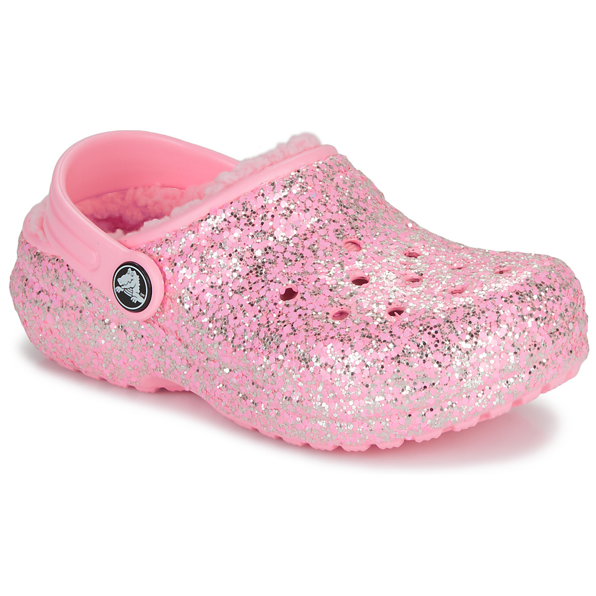 Schuhe Mädchen Pantoletten / Clogs Crocs Classic Lined Glitter Clog K  