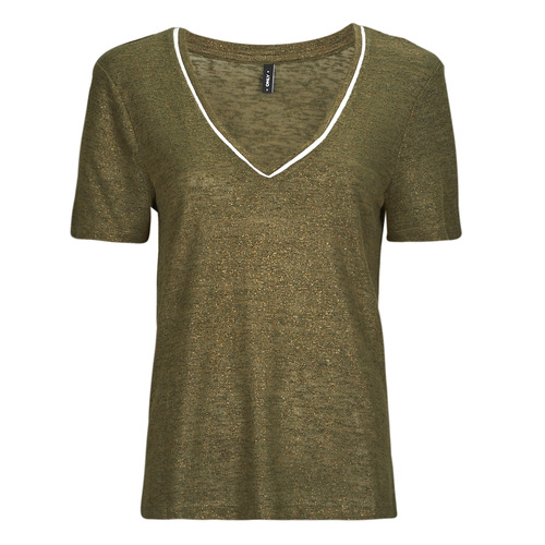 Abbigliamento Donna T-shirt maniche corte Only ONLDORIT S/S V-NECK SHINE TOP JRS 