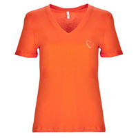 Vêtements Femme T-shirts manches courtes Only ONLKITA S/S V-NECK HEART TOP BOX CS JRS 