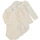 Vêtements Enfant Pyjamas / Chemises de nuit Petit Bateau BODY US ML CUR DE BEURRE PACK X3 