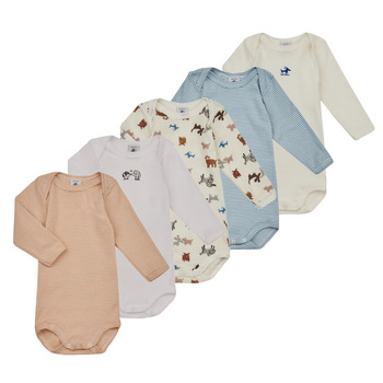 Vêtements Enfant Pyjamas / Chemises de nuit Petit Bateau BODY US ML CASTIDOG PACK X5 