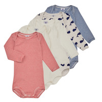 Kleidung Kinder Pyjamas/ Nachthemden Petit Bateau BODY US ML BALEINE PACK X5 Bunt