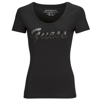 Vêtements Femme T-shirts manches courtes Guess SS RN GUESS SHINY TEE 