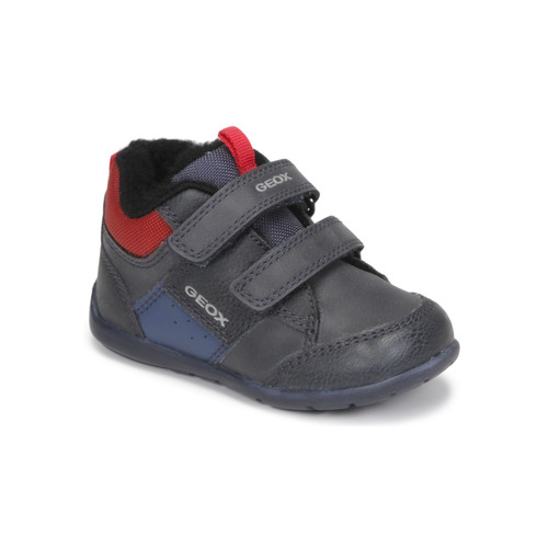 Schuhe Kinder Sneaker High Geox B ELTHAN BOY B Marineblau / Rot
