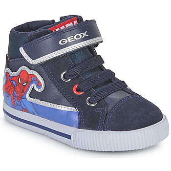 Schuhe Jungen Sneaker High Geox B KILWI BOY D Marineblau / Rot