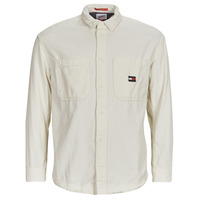 Kleidung Herren Langärmelige Hemden Tommy Jeans TJM CASUAL CORDUROY OVERSHIRT Weiß
